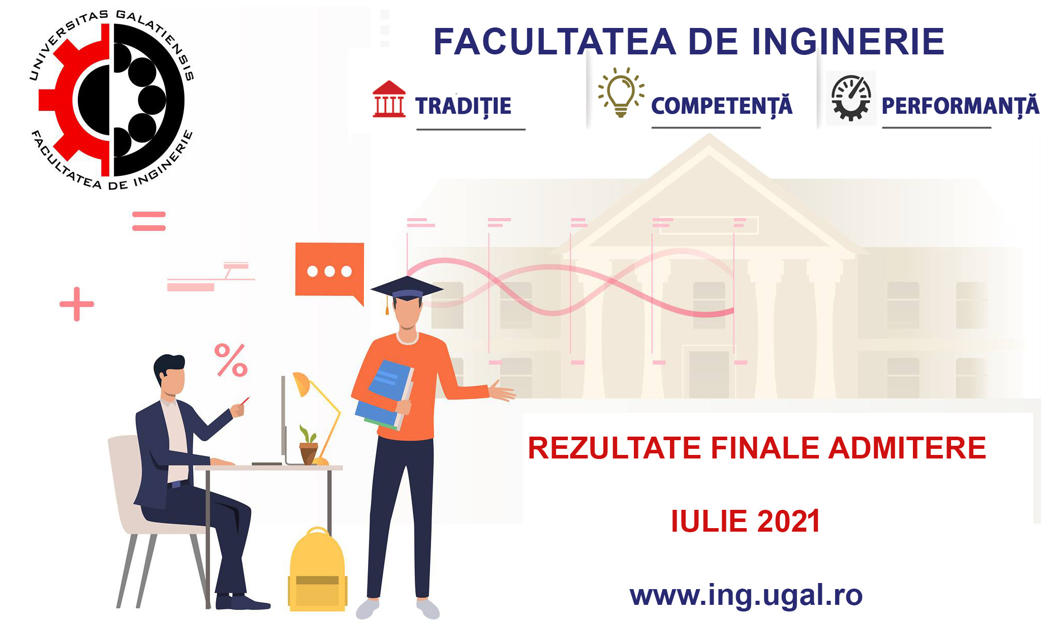 Rezultate finale admitere - Facultatea de Inginerie - Iulie 2021