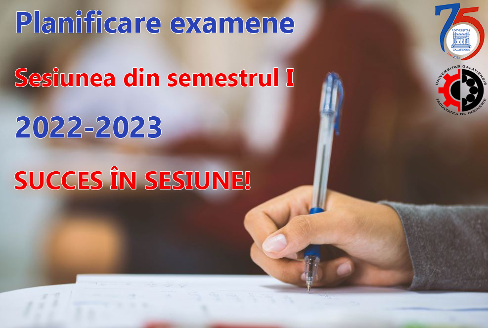 Planificare examene semestrul I - 2022-2023